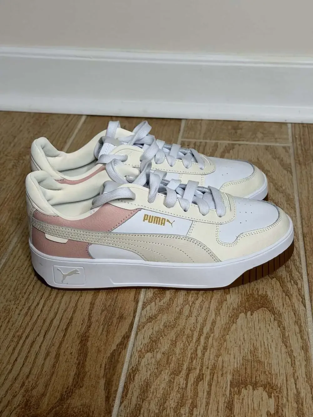 Puma Carina Street Women's Casual Sneakers White Rose Quartz Size 8.5